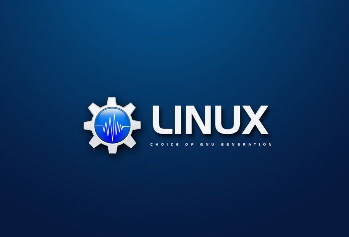 Картинка заставка Linux, операционная система, синий фон