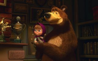 Маша в лапах у медведя мультфильм Маша и Медведь