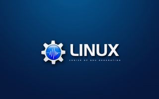 заставка Linux, операционная система, синий фон