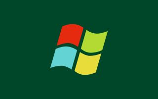 простой логотип, эмблема Windows на зеленом фоне