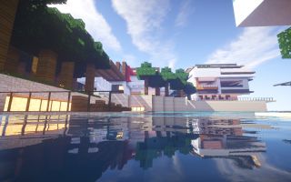 здания, дома, большой бассейн Minecraft