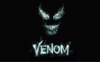 Веном, глаза, пасть, постер из фильма Venom, MARVEL