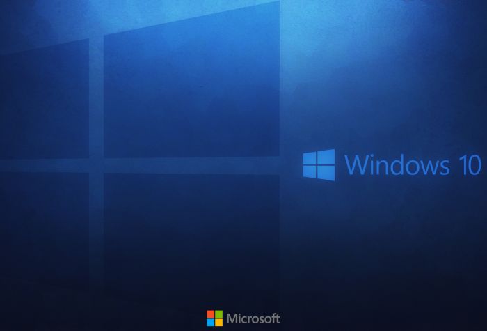 Картинка заставка windows 10 на синем фоне