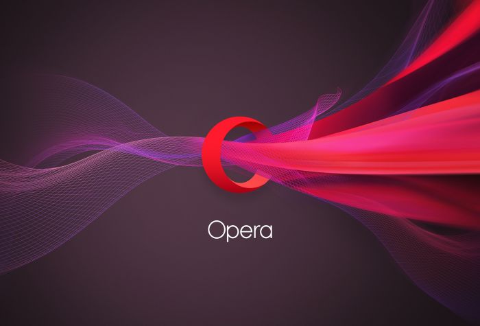 Картинка красивая 3D заставка Opera, браузер, логотип