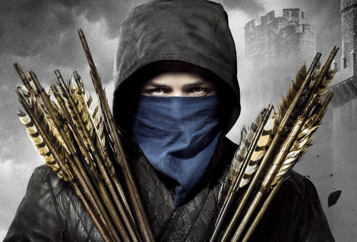 Картинка Робин Гуд: Начало, человек в маске и капюшоне со стрелами