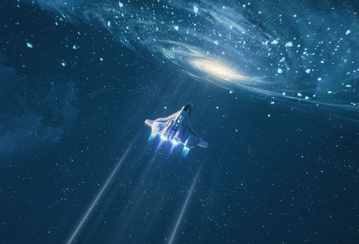 Картинка космический корабль в космической вселенной, EVERSPACE