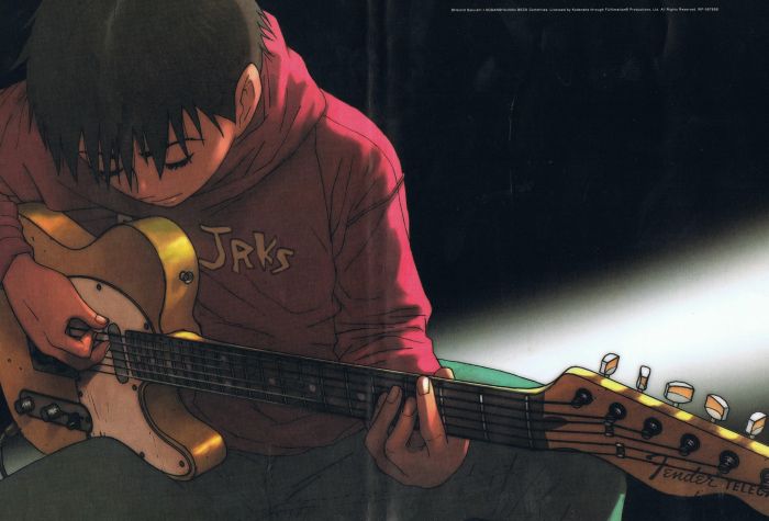Картинка аниме, гитарист, Танака Юкио, музыкант