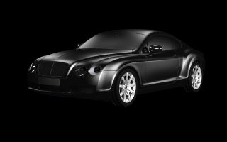 Бентли купе Bentley coupe на черном фоне