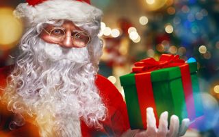 Дед Мороз (Санта Клаус) с подарком